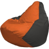Кресло-мешок Flagman Груша Мега оранжевый/темно-серый [Г3.1-210]