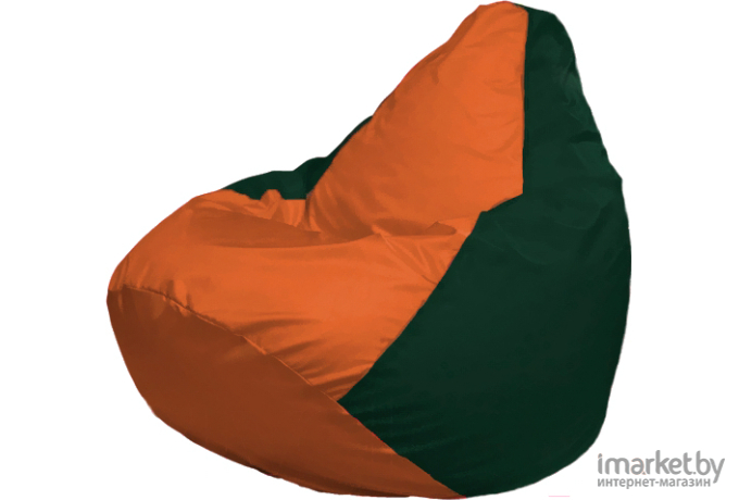 Кресло-мешок Flagman Груша Мега оранжевый/темно-зеленый [Г3.1-212]