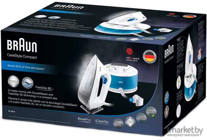 Утюг Braun IS 2043 BL CareStyle White/Blue [0128801000]