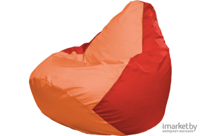 Кресло-мешок Flagman Груша Мега оранжевый/красный [Г3.1-217]