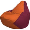 Кресло-мешок Flagman Груша Мега оранжевый/бордовый [Г3.1-222]