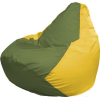 Кресло-мешок Flagman Груша Мега оливковый/желтый [Г3.1-228]