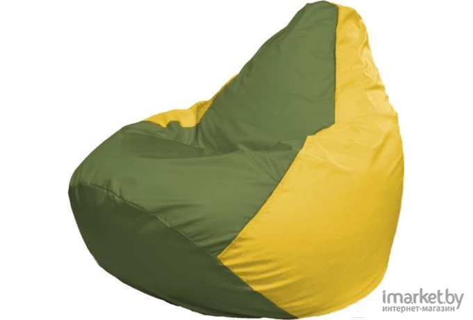 Кресло-мешок Flagman Груша Мега оливковый/желтый [Г3.1-228]