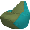 Кресло-мешок Flagman Груша Мега зеленый/бирюзовый [Г3.1-243]