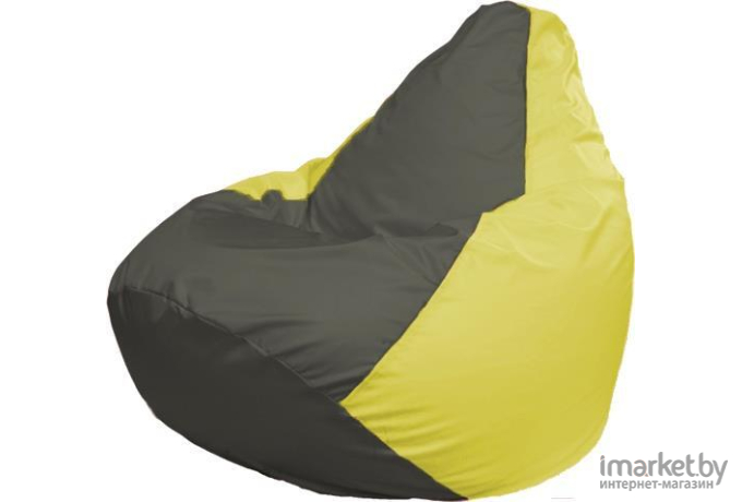 Кресло-мешок Flagman Груша Мега темно-серый/желтый [Г3.1-360]