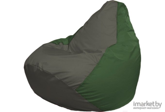 Кресло-мешок Flagman Груша Мега темно-серый/зеленый [Г3.1-361]