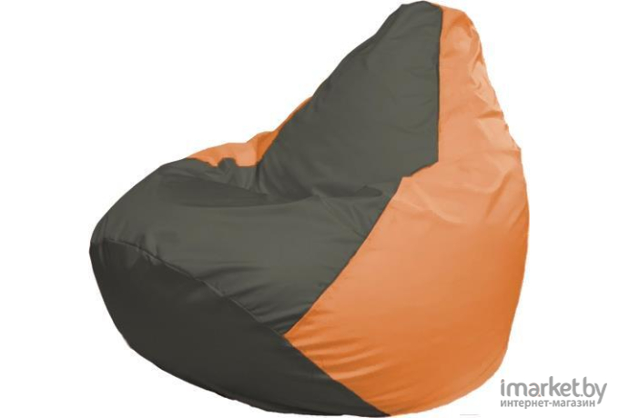 Кресло-мешок Flagman Груша Мега темно-серый/оранжевый [Г3.1-363]