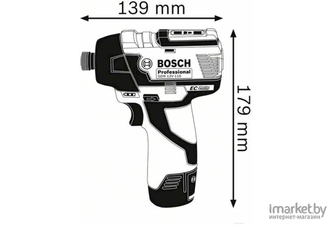 Гайковерт Bosch GDR 12V-110 ударный [0.601.9E0.005]