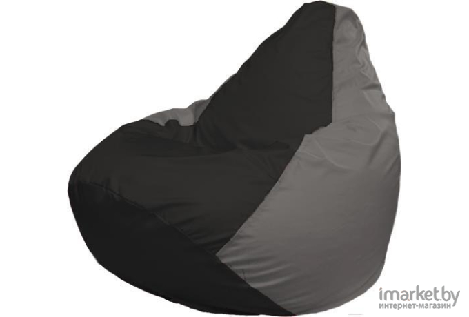 Кресло-мешок Flagman Груша Мега черный/серый [Г3.1-403]