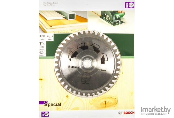 Диск пильный Bosch Special D130 20/16 40 [2.609.256.884]