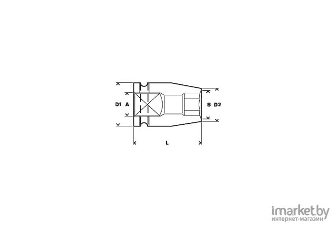 Ключ торцевой Bosch для имп. гайковертов 1/2" 19 30 29,1 40 M12 [1.608.552.021]