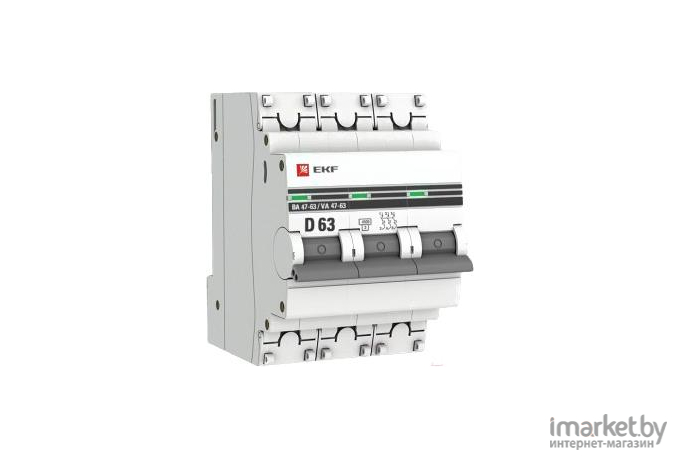 Выключатель автоматический EKF ВА 47-63 3Р 63А (D) PROxima