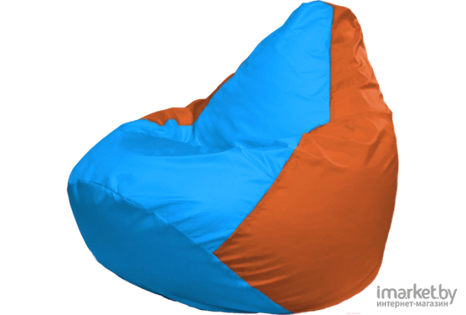Кресло-мешок Flagman Груша Мега голубой/оранжевый [Г3.1-278]