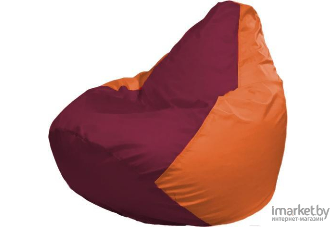 Кресло-мешок Flagman Груша Мега бордовый/оранжевый [Г3.1-307]