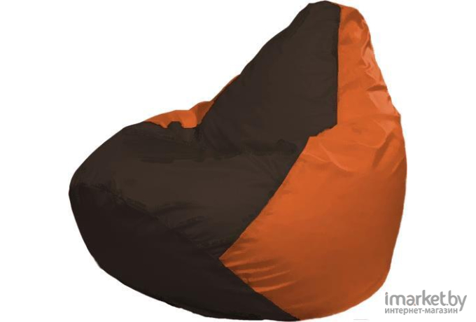 Кресло-мешок Flagman Груша Мега коричневый/оранжевый [Г3.1-324]