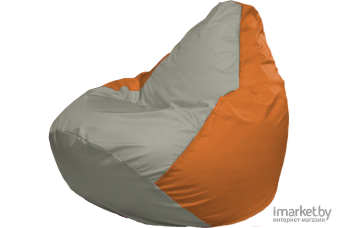 Кресло-мешок Flagman Груша Мега серый/оранжевый [Г3.1-342]