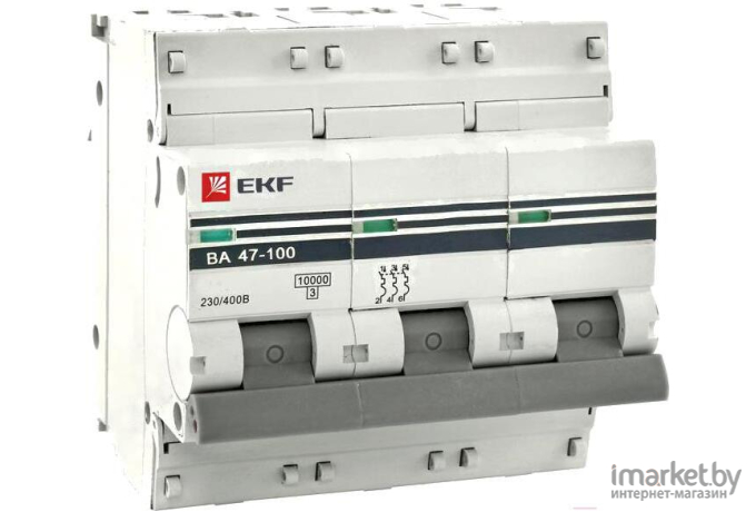 Выключатель автоматический EKF ВА 47-100 3Р 40А (С)