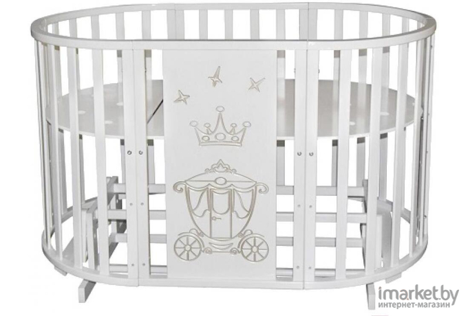 Детская кроватка Антел Северянка-3 Корона белый