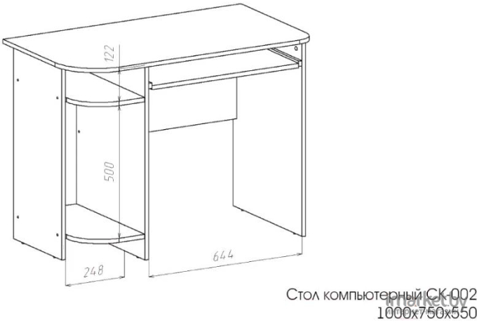 Стол Интерлиния СК-002 сонома