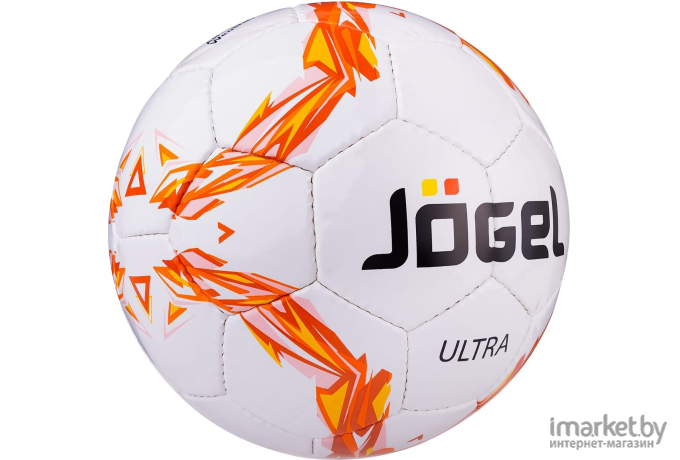 Футбольный мяч Jogel JS-410 Ultra размер 5 белый/оранжевый