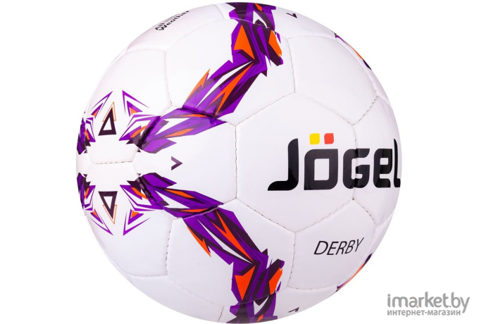 Футбольный мяч Jogel JS-560 Derby размер 4 белый/фиолетовый