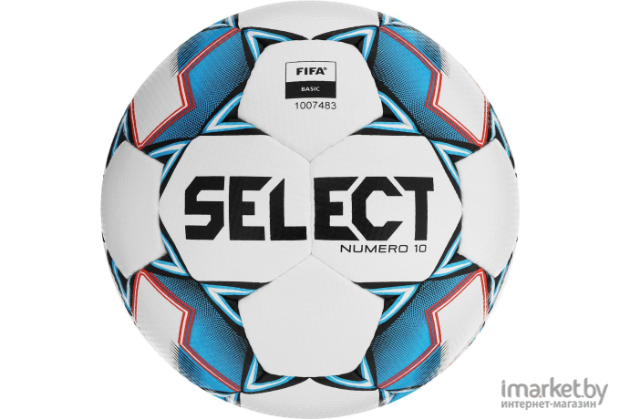 Футбольный мяч Select Numero 10 размер 5 белый/голубой [810508-102]