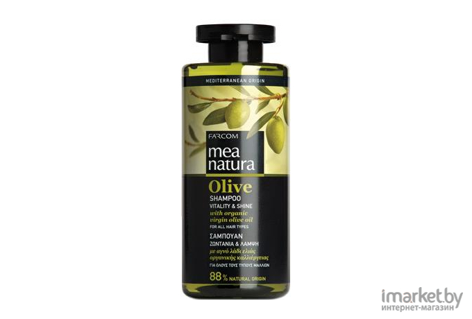 Шампунь Farcom Mea Natura Olive с оливковым маслом всех типов 300мл