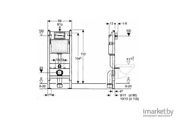 Инсталляция Geberit Duofix UP100 [111.153.00.1]