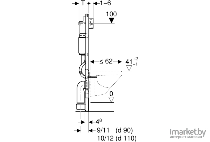 Инсталляция Geberit Duofix UP100 [111.153.00.1]