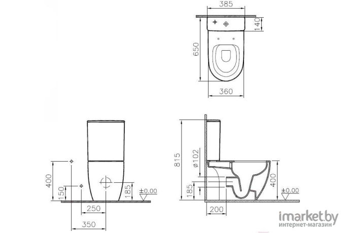 Унитаз Vitra Sento Rim-Ex [9830B003-7204]