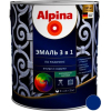 Краска Alpina По ржавчине 3 в 1 шелковисто-матовая RAL5005 2.5л синий