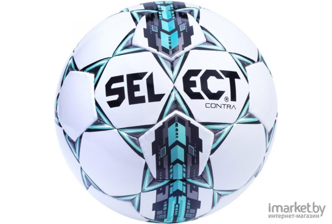 Футбольный мяч Select Contra размер 3 белый/голубой