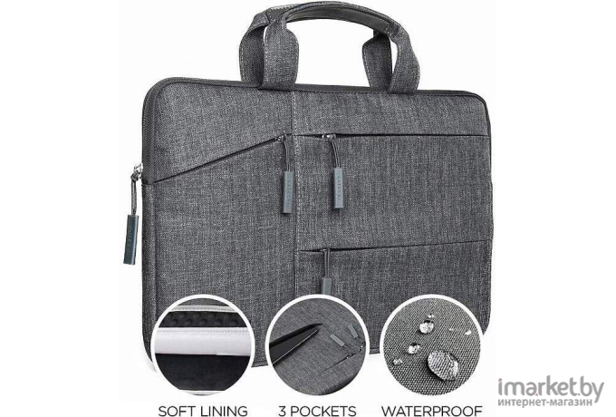 Сумка для ноутбука Satechi Water-Resistant Laptop Carrying Case серый [ST-LTB15]