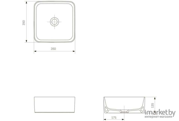 Умывальник Cersanit Crea 35 Square [P-UM-CRE35/1-oc-S]