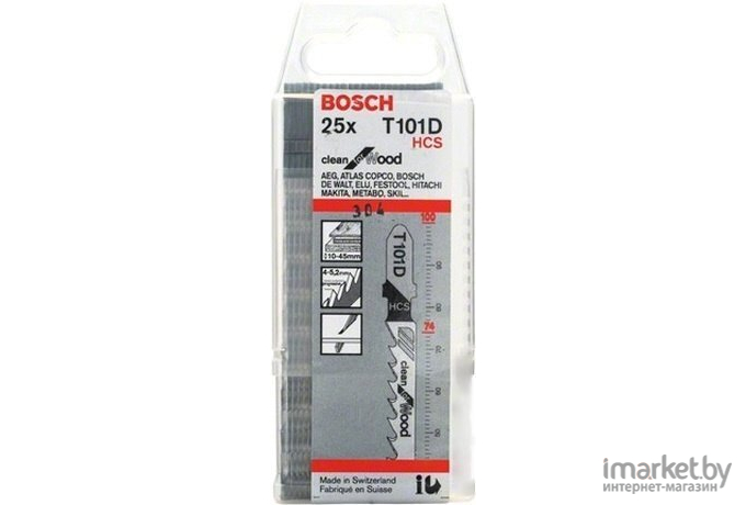 Полотно для пилы Bosch Clean for Wood T101D 25шт [2.608.633.577]