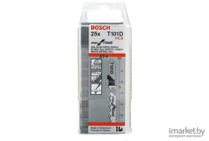 Полотно для пилы Bosch Clean for Wood T101D 25шт [2.608.633.577]