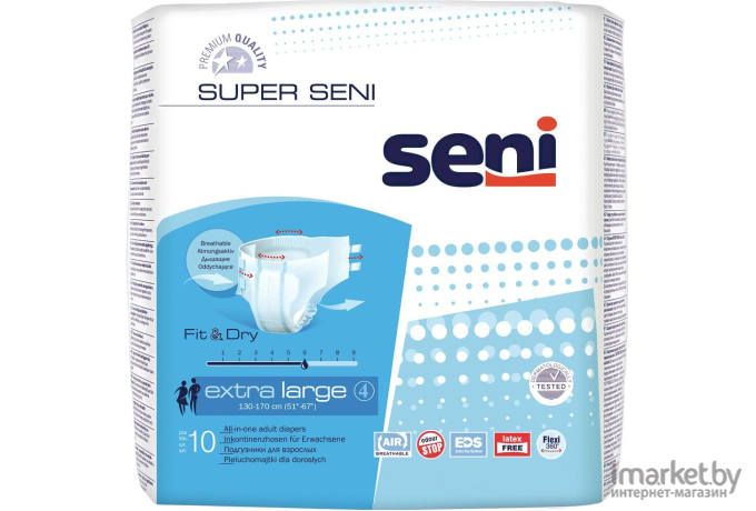 Подгузник для взрослых Seni Super Air Extra Large (10шт)