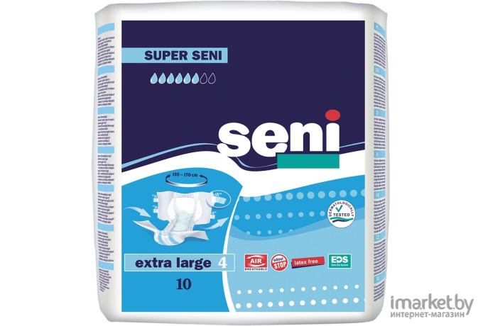 Подгузник для взрослых Seni Super Air Extra Large (10шт)