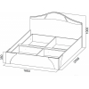 Кровать SV-Мебель Спальня Лагуна 5 160x200 Двуспальная дуб венге/дуб млечный