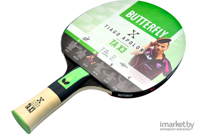 Ракетка для настольного тенниса Butterfly Tiago Apolonia TAX3
