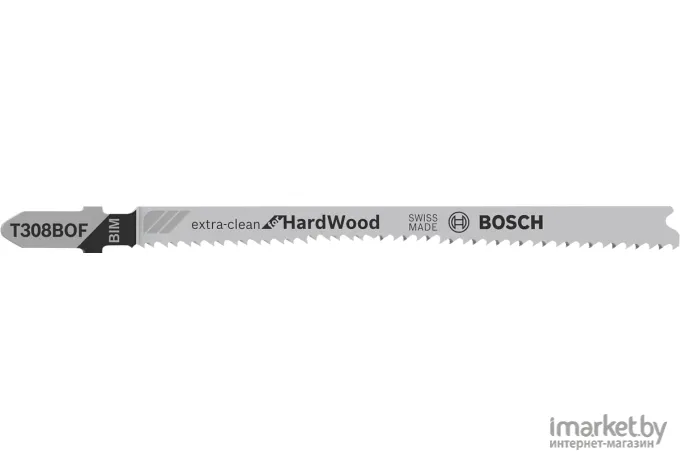 Пилка для лобзика Bosch Extraclean for Hard Wood T 308 BOF [2.608.636.641]