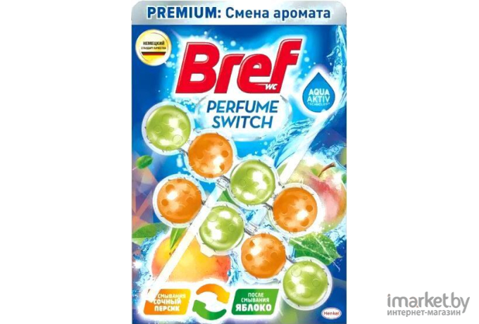 Чистящее средство Bref Perfume Switch сочный персик яблоко 2x50