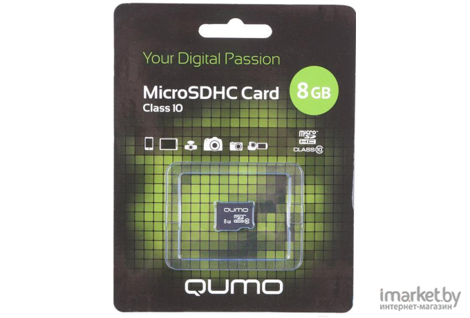 Карта памяти QUMO microSDHC (Сlass 10) 8GB (QM8GMICSDHC10NA)