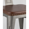 Стул Stool Group Tolix Arms Soft серебристый [LF718H GREY 7083+PU7002]