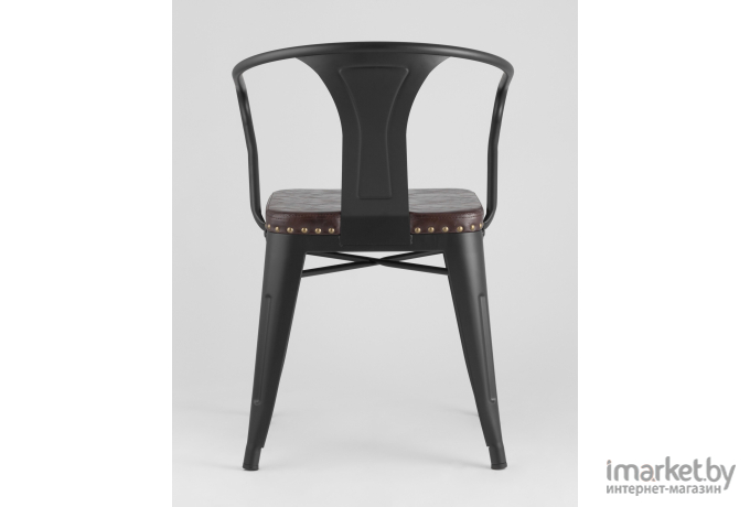 Стул Stool Group Tolix Arms Soft черный матовый [LF718H MATTE BLACK 3474+PU7005]