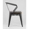 Стул Stool Group Tolix Arms Soft черный матовый [LF718H MATTE BLACK 3474+PU7005]