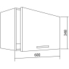 Кухонный шкаф Stolline навесной для вытяжки 60 + фасад Белла СТЛ.281.04 [2017028100400]
