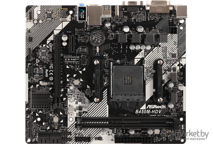 Материнская плата ASRock B450M-HDV R4.0 2xDDR4