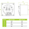 Вентилятор вытяжной AirRoxy dRim [100MS-C160]