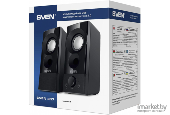 Мультимедиа акустика Sven 357 Black (SV-018191)